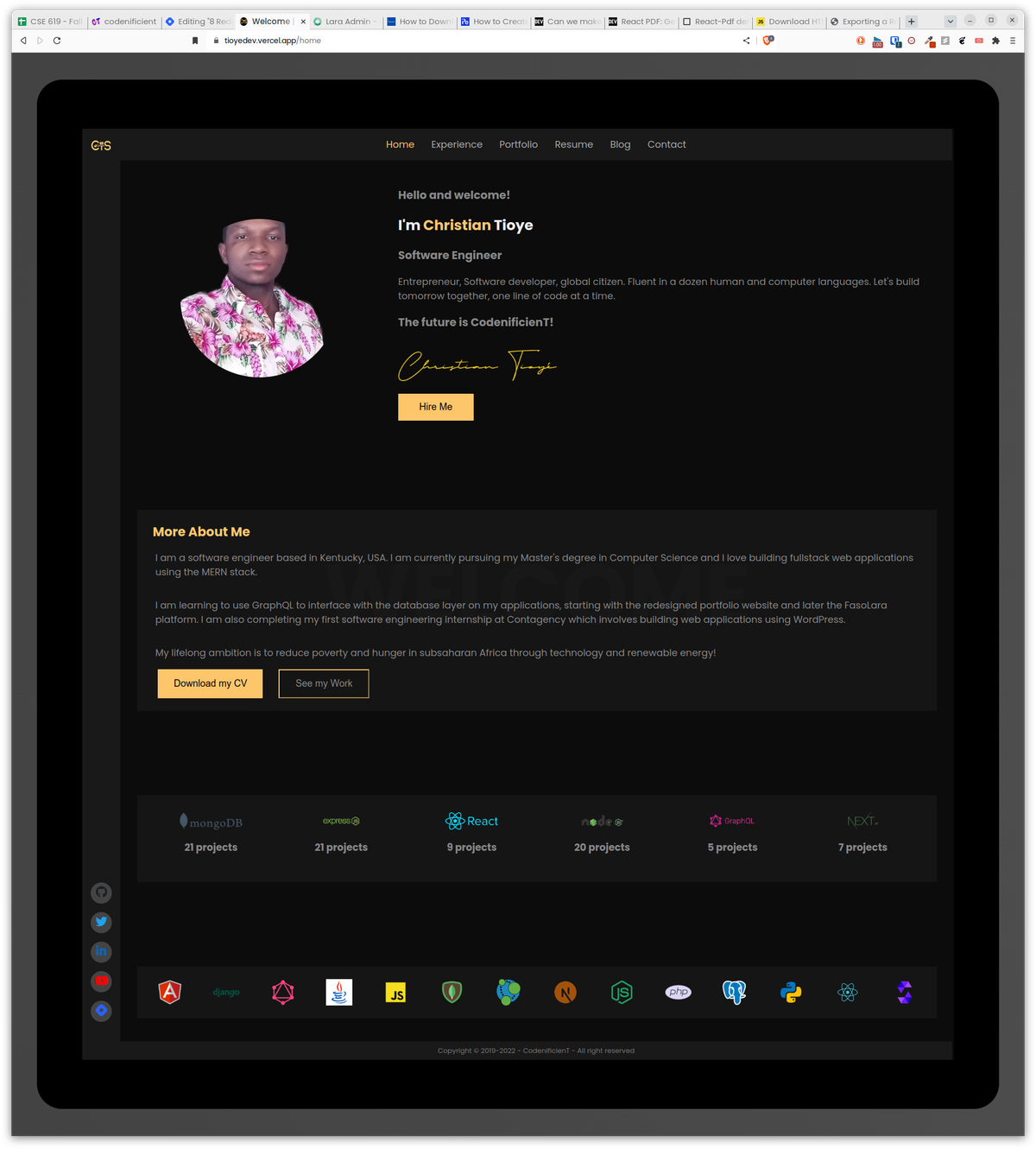8 Redesigning my portfolio app