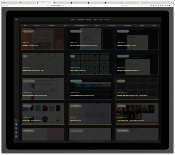 4 Redesigning my portfolio app