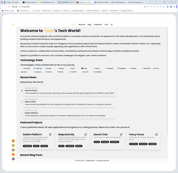 14 Redesigning my Portfolio website