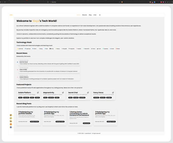 12 Redesigning my portfolio website